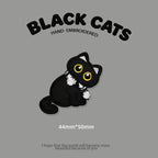 Scarf-Wearing Black Cat Patches (Stick-On) - CheerCove