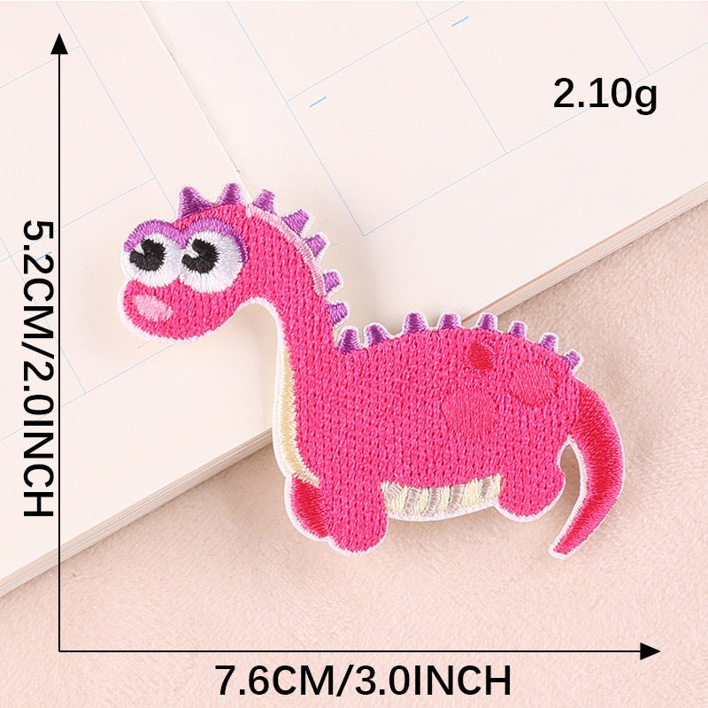 Colorful Dinosaur Embroidered Patches - Multiple Designs Available - CheerCove