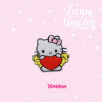 Bow-Faced Kitten Patches (Iron-On)