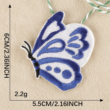 Botanical Butterfly Embroidered Patches - Multiple Designs Available - CheerCove