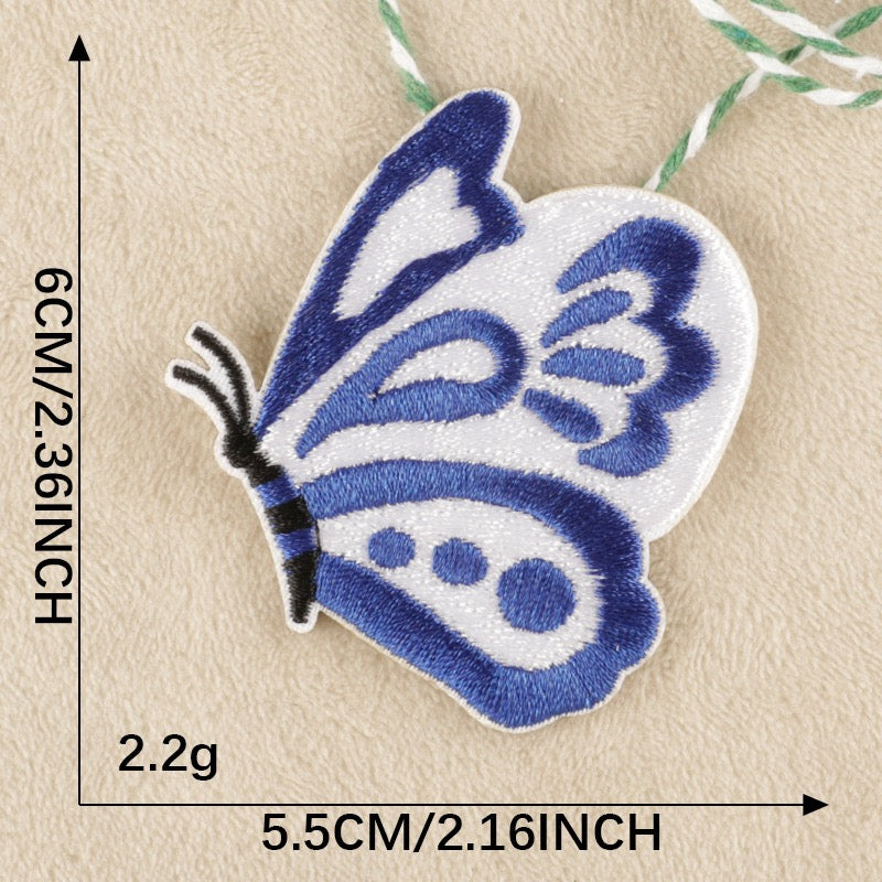 Botanical Butterfly Embroidered Patches - Multiple Designs Available - CheerCove