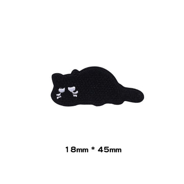 Black Kitty Embroidered Patches - Multiple Designs Available - CheerCove