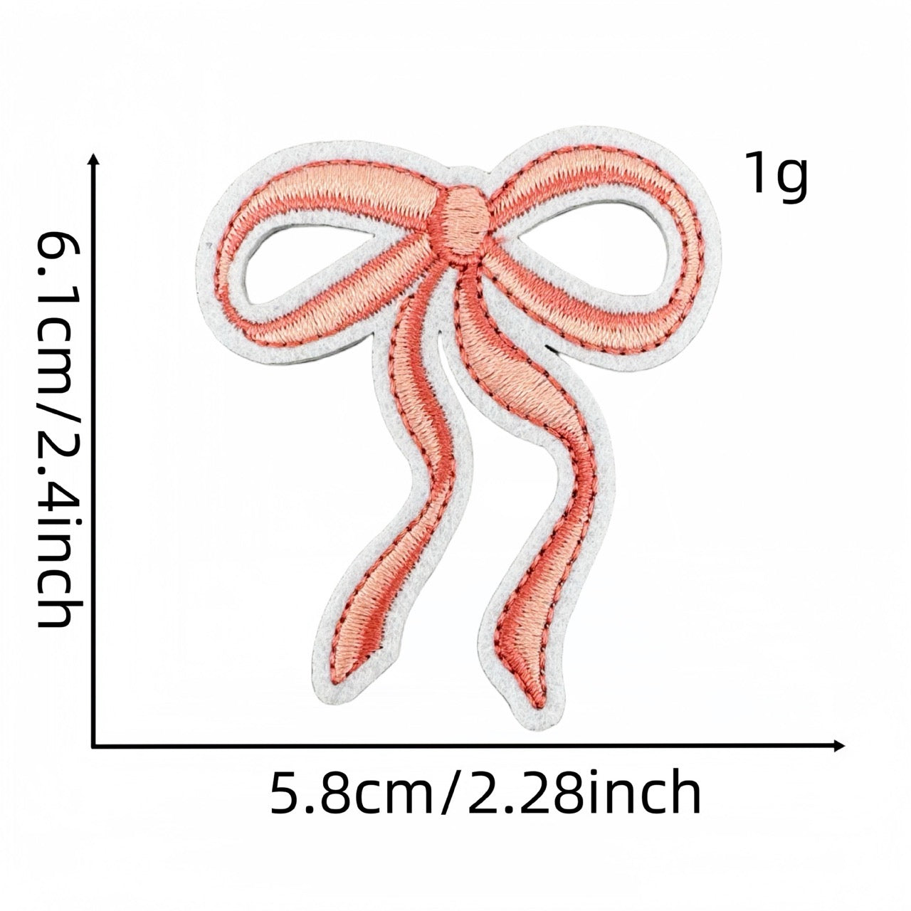 Pink Bow Patches (Iron-On)