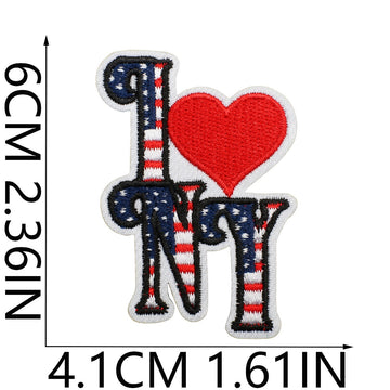 I Love NY Patches (Iron-On)