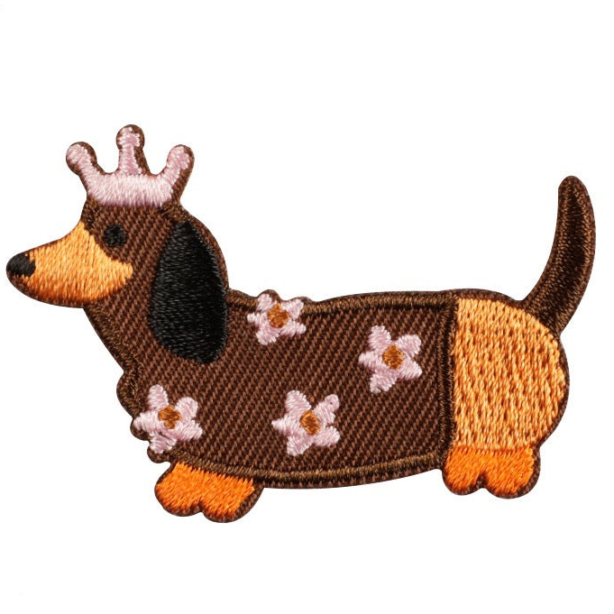 Crowned Wiener Dog Patches(Stick-On) - CheerCove