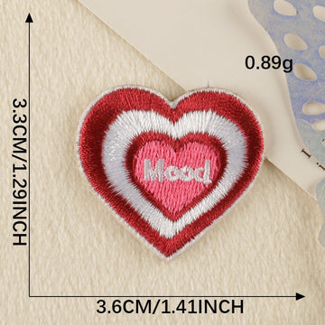 Heart Embroidered Patches ① - Multiple Designs Available - CheerCove