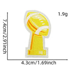 I Love Football Patches (Iron-On)