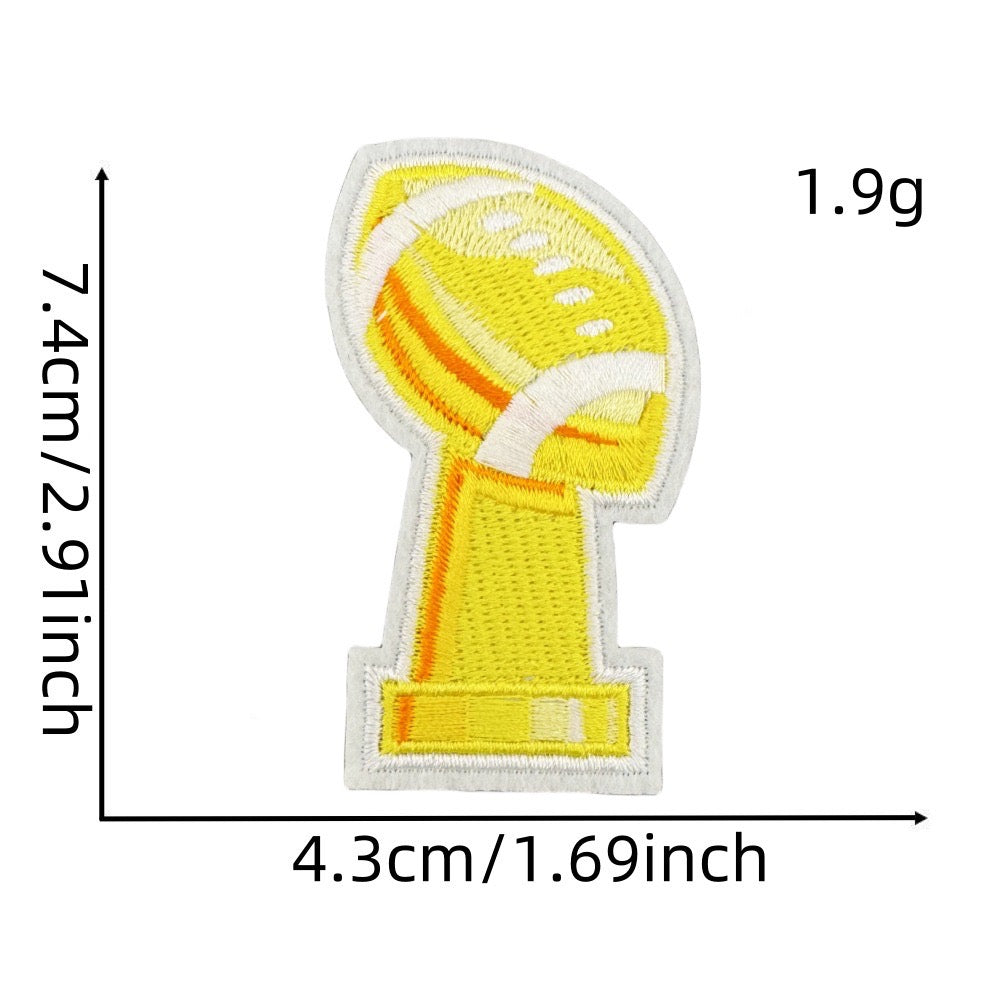 I Love Football Patches (Iron-On)