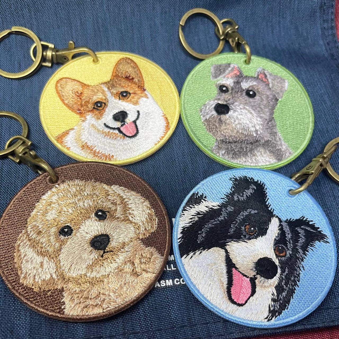 Cute Dog Double-Sided Embroidered Charms - CheerCove