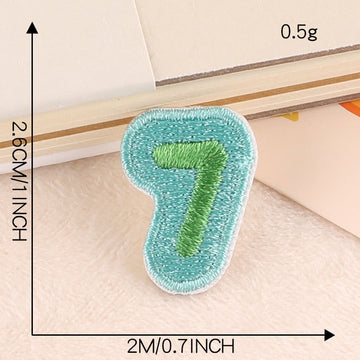 Color Block Numbers Embroidered Patches - Multiple Designs Available - CheerCove