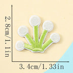 sprout pastel botanical embroidered stick-on patch
