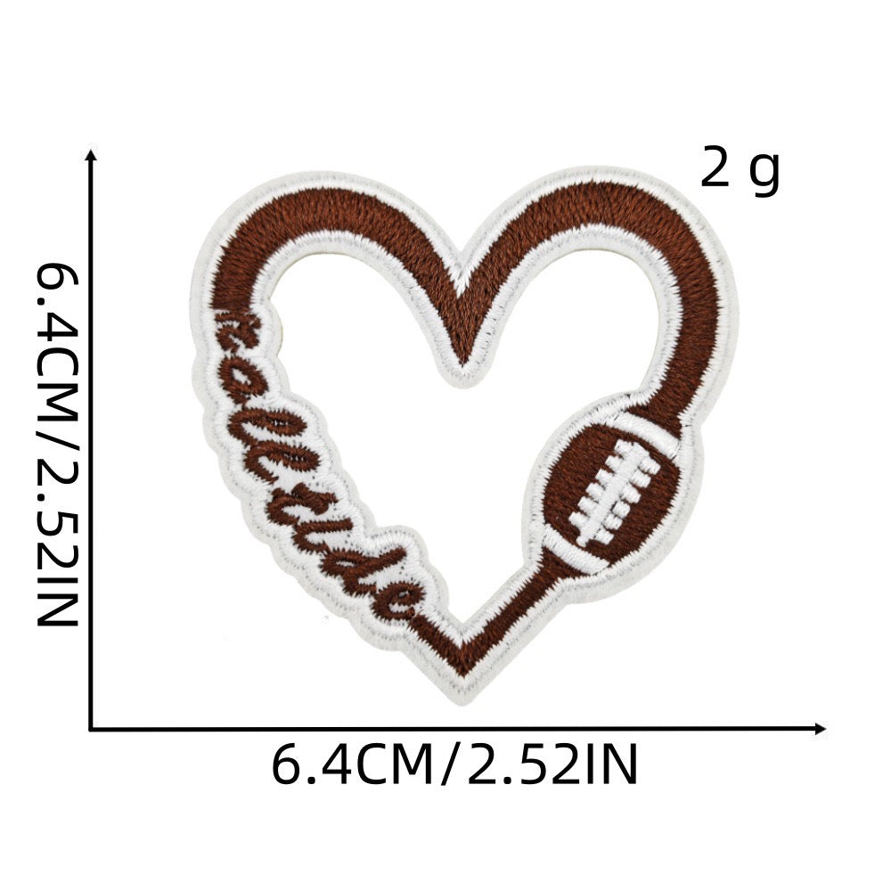 Sports Heart Patches (Iron-On)