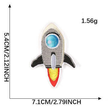 Rocket Embroidered Patches ① - Multiple Designs Available - CheerCove