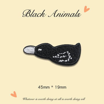 Black Animals ② Embroidered Patches Embroidered Patches - Multiple Designs Available - CheerCove