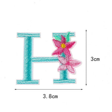 Flower and Alphabet Embroidered Patches - CheerCove