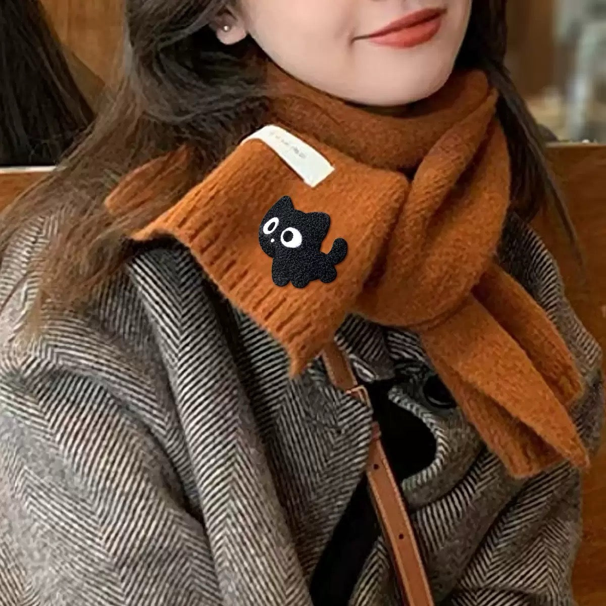 Feisty Black Kitten Patches (Stick-On) - CheerCove