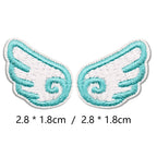 azure sky mini angel wings embroidered stick-on patch