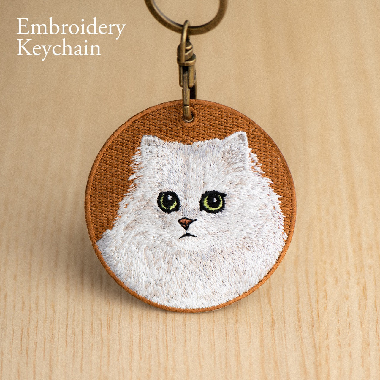 Cute Double-Sided Embroidered Cat Charms
