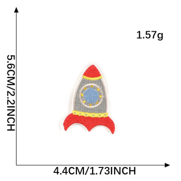 Rocket Embroidered Patches ① - Multiple Designs Available - CheerCove
