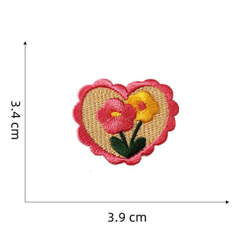 Assorted Heart Embroidered Patches - Multiple Designs Available - CheerCove