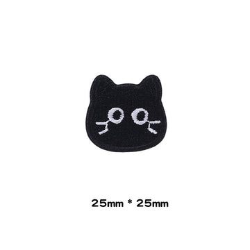 Black Kitty Embroidered Patches - Multiple Designs Available - CheerCove