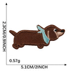 Playful Wiener Dog Embroidered Patches - Multiple Designs Available - CheerCove