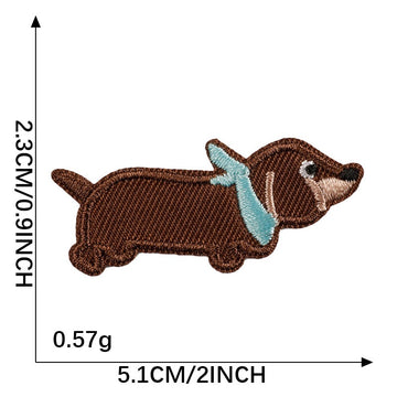 Playful Wiener Dog Embroidered Patches - Multiple Designs Available - CheerCove