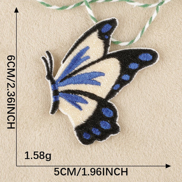 Botanical Butterfly Embroidered Patches - Multiple Designs Available - CheerCove