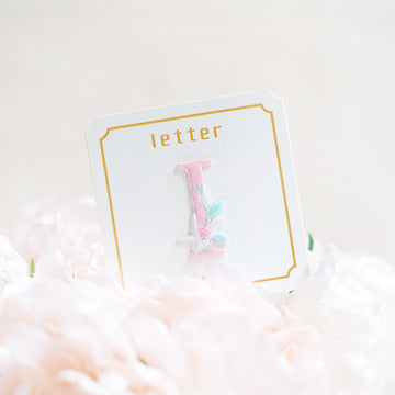 Cute Floral Alphabet Patches(Stick-On)