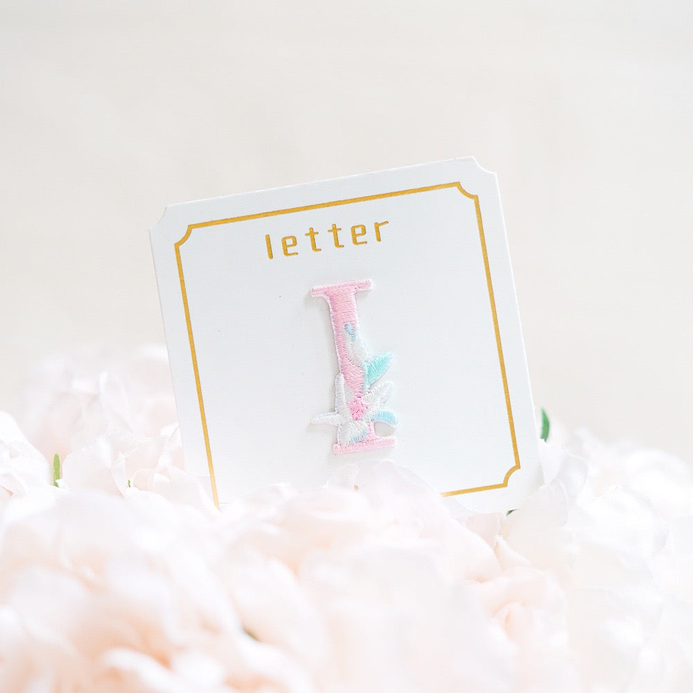 Cute Floral Alphabet Patches(Stick-On)