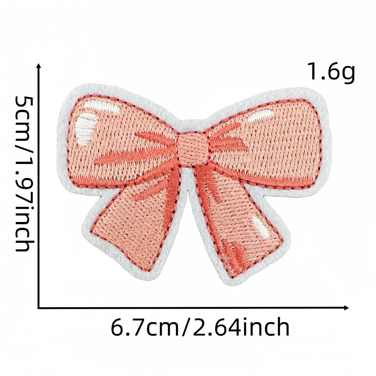 Pink Bow Patches (Iron-On)