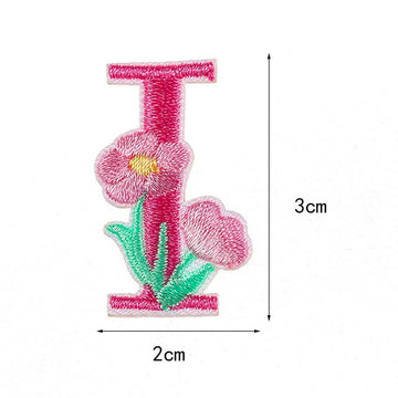 Flower and Alphabet Embroidered Patches - CheerCove