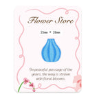 ocean blue ribbed vase ceramic vase embroidered stick-on patch