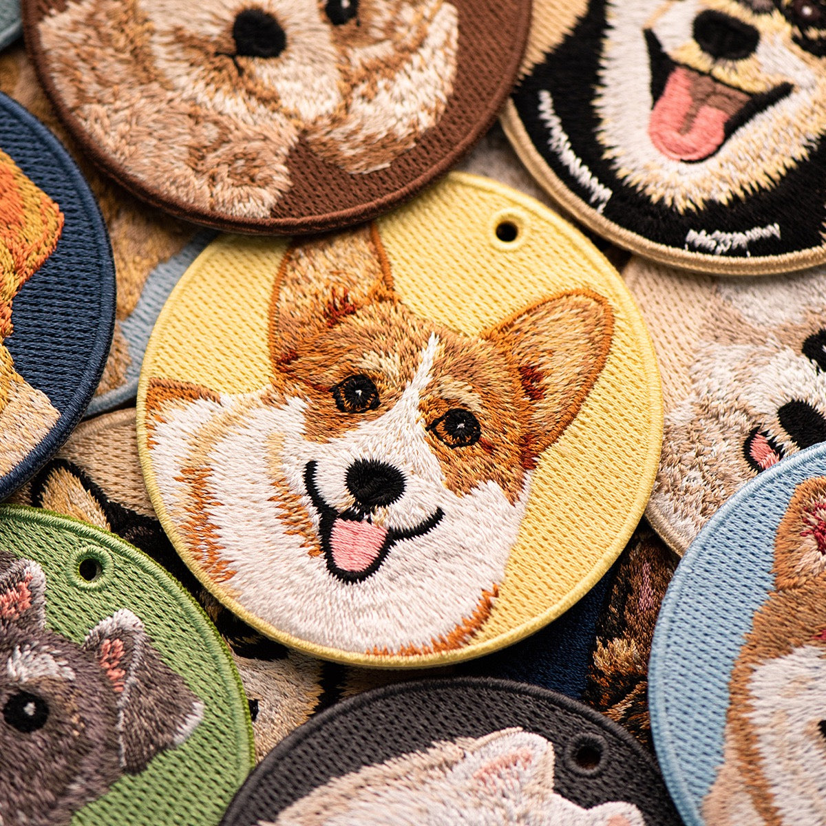 Cute Dog Double-Sided Embroidered Charms - CheerCove