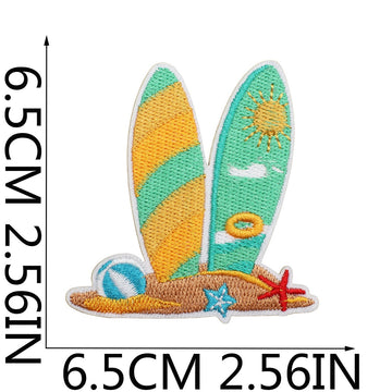 Beach Vacation Patches (Iron-On)