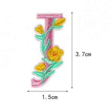 Flower and Alphabet Embroidered Patches - CheerCove
