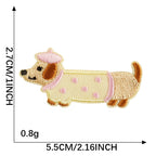Wiener Dog in Hat Patch Embroidered Patches - Multiple Designs Available - CheerCove