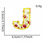 Floral Alphabet Embroidered Patches - CheerCove