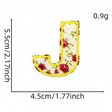 Floral Alphabet Embroidered Patches - CheerCove