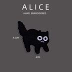 Big-Eyed Black Cat Patches(Stick-On)