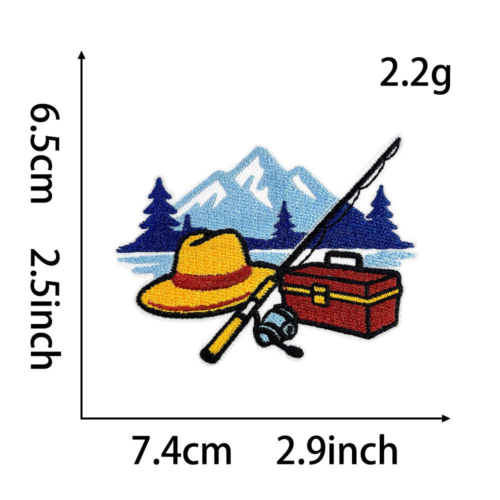Outdoor Fishing & Camping Patches (Iron-On) - CheerCove