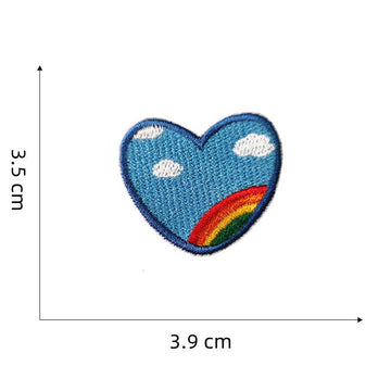 Assorted Heart Embroidered Patches - Multiple Designs Available - CheerCove