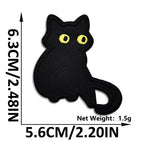 puzzled side-eye kitty void cat whimsical embroidered stick-on patch