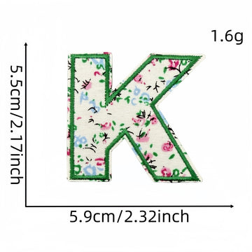 Floral Alphabet Embroidered Patches - CheerCove
