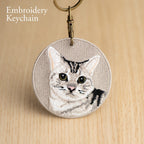 Cute Double-Sided Embroidered Cat Charms