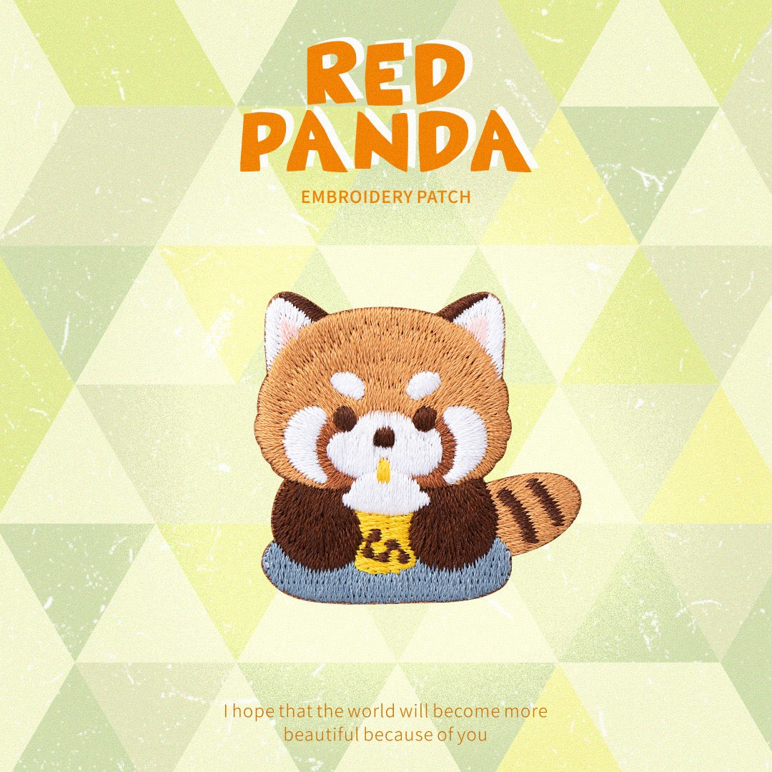 Cute Red Panda Embroidered Patches - Multiple Designs Available - CheerCove