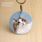 Cute Double-Sided Embroidered Cat Charms