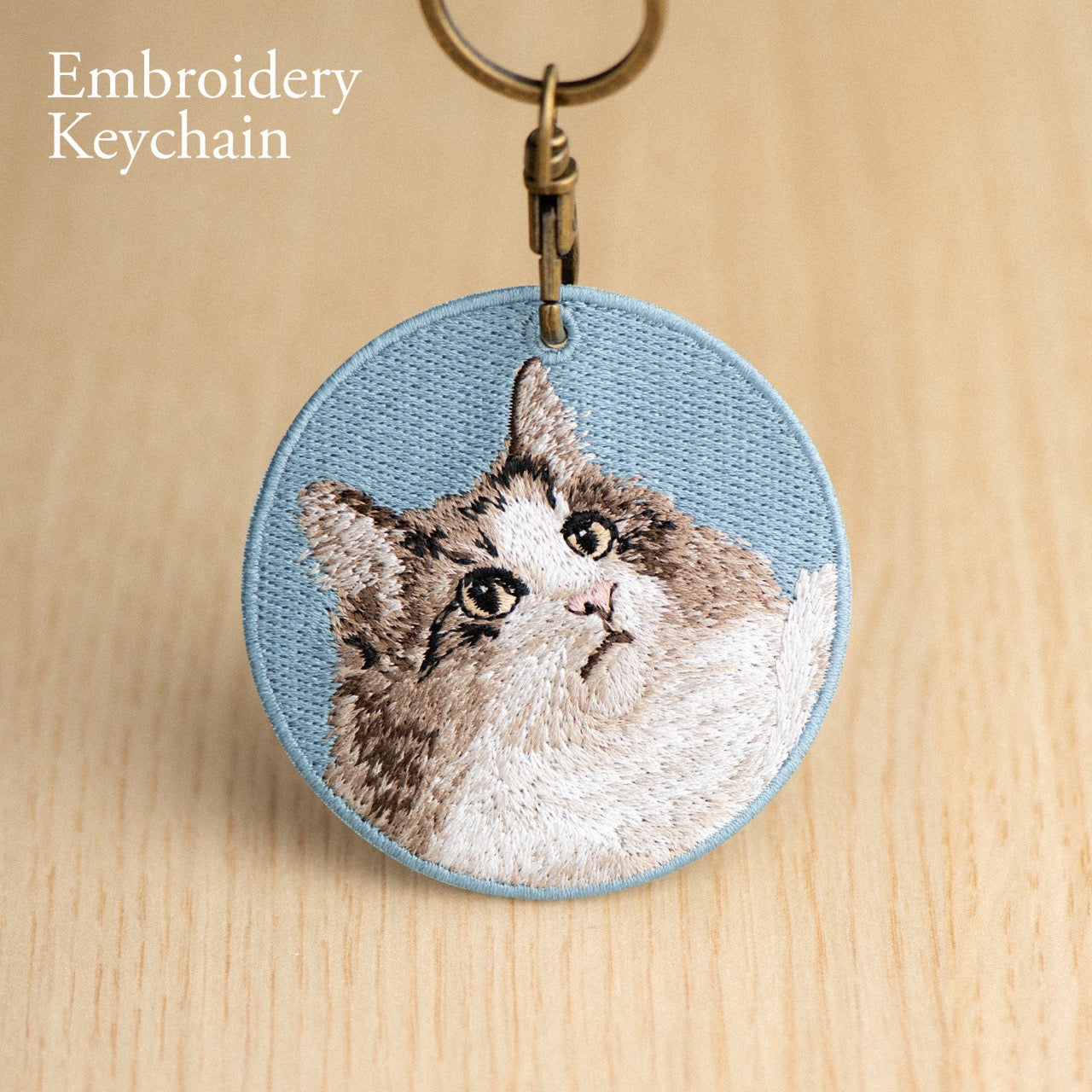 Cute Double-Sided Embroidered Cat Charms