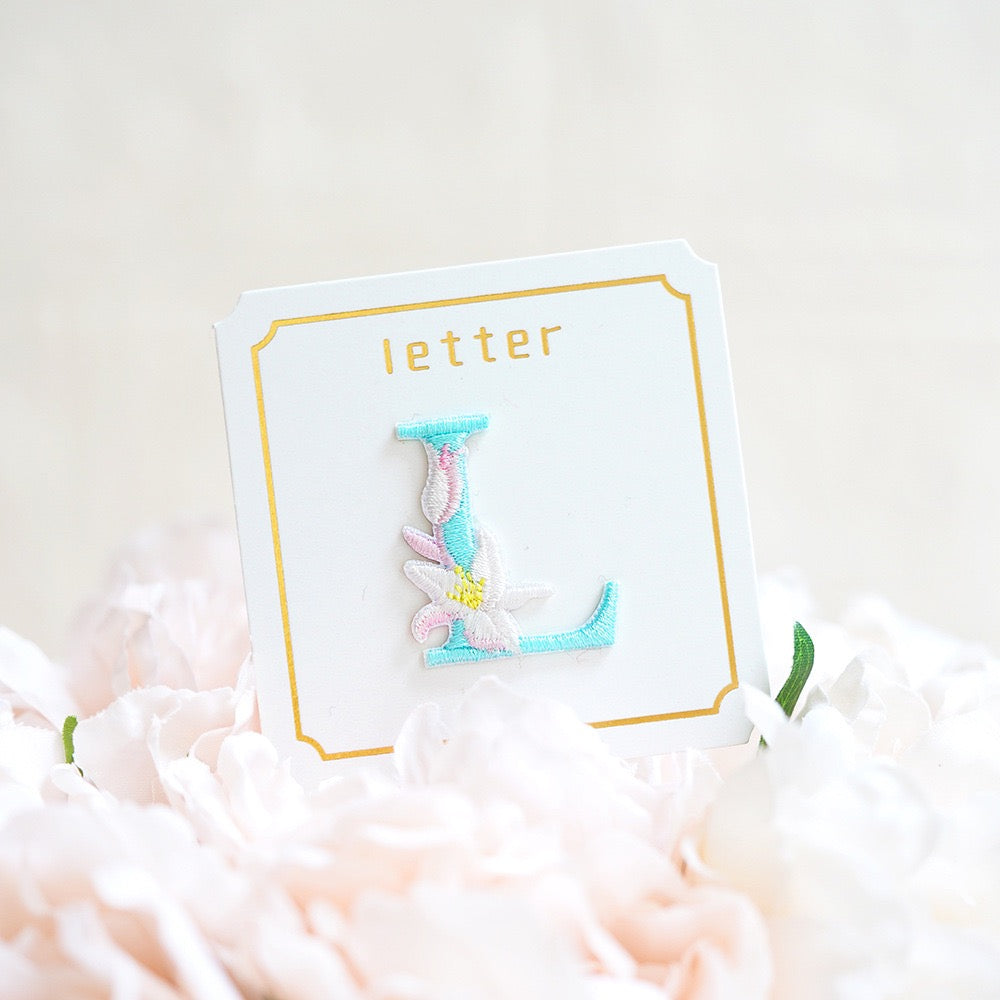 Cute Floral Alphabet Patches(Stick-On)