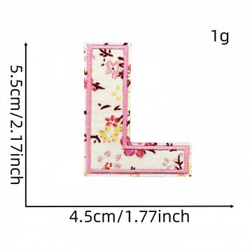 Floral Alphabet Embroidered Patches - CheerCove